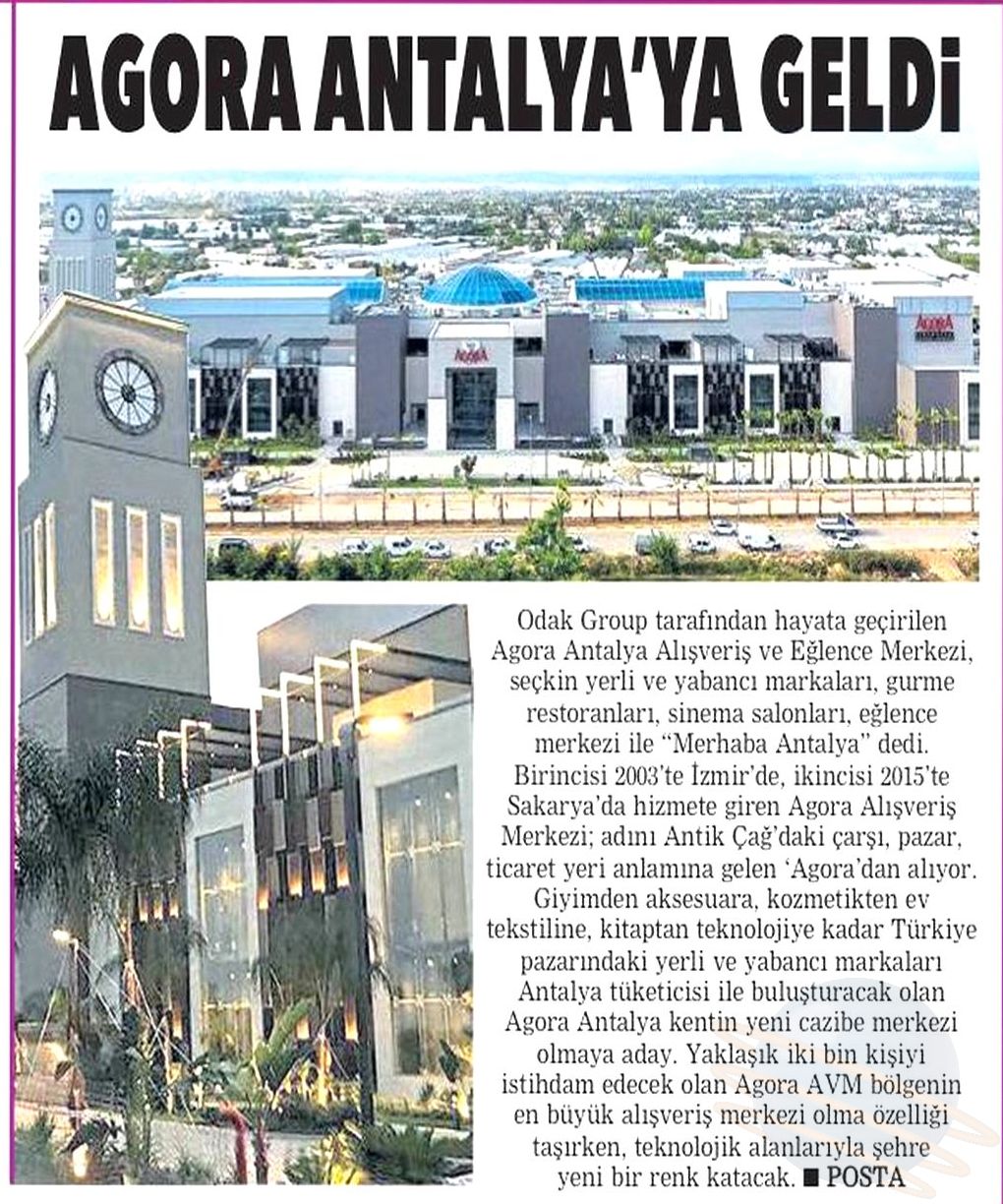 AGORA AVM ANTALYA'YA GELDİ!